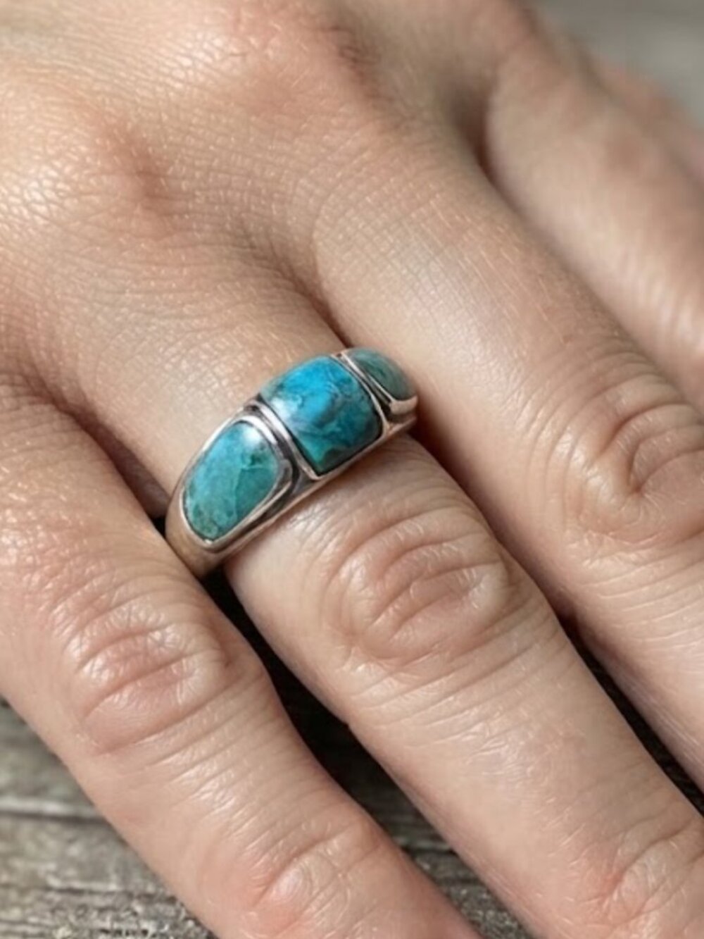 Sterling Silver Inlay Turquoise Ring